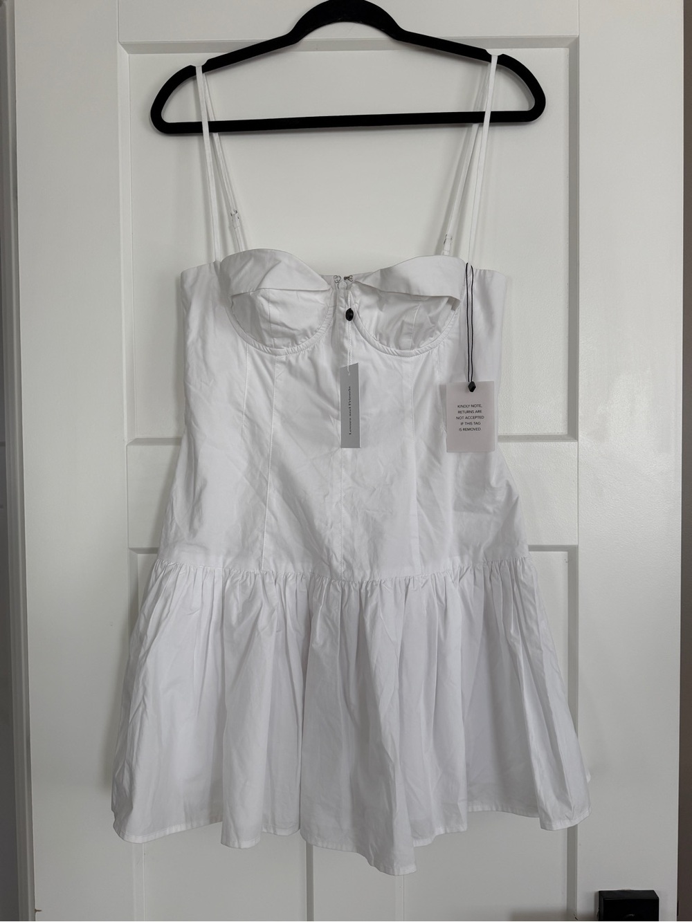 Lovers + Friends White Bustier Spaghetti-Strap Mini Dress